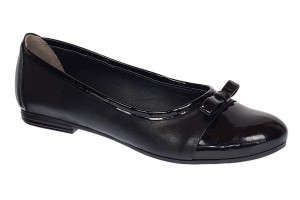 Balerini dama negri, eleganti - casual din piele naturala - Made in Romania FLONLAC
